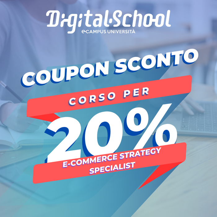 Coupon sconto 20% su Corso per E-Commerce Strategy Specialist