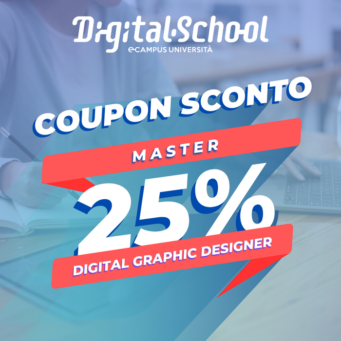 Coupon sconto 25% per Master in Digital Graphic Designer