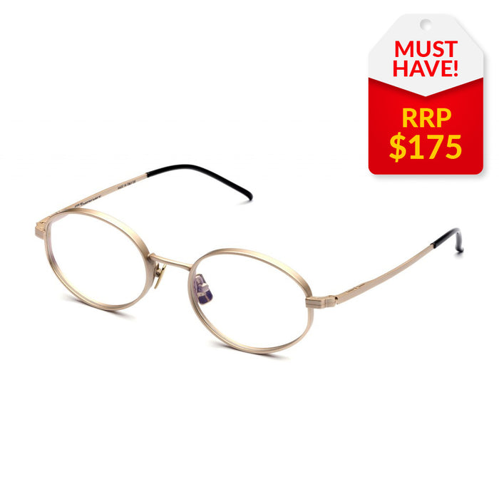 Francis Unisex Glasses in Pink Gold