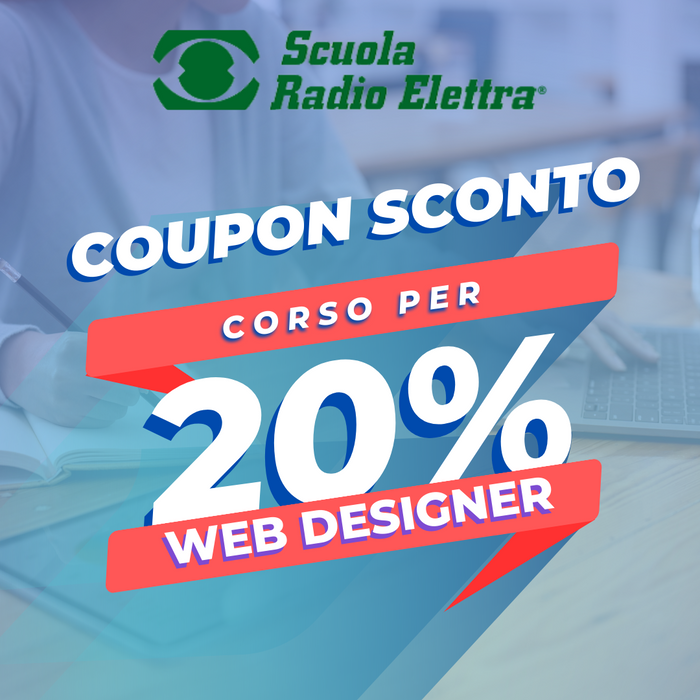 Coupon sconto 20% su Corso per Web Designer