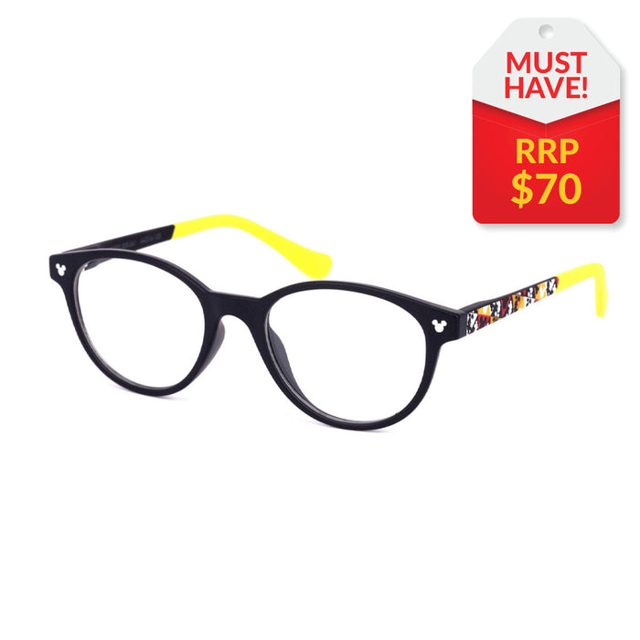 Disney Kids Glasses in Black and Yellow