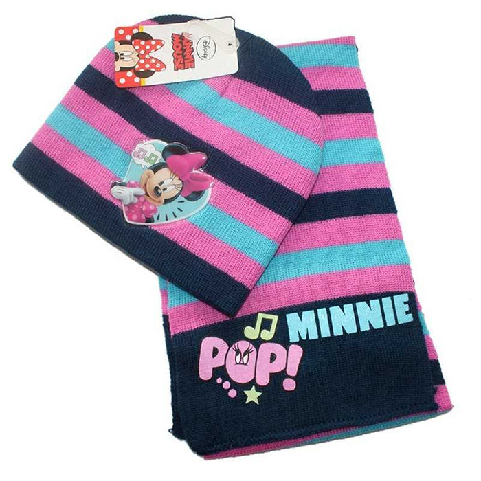 Girls "Minnie Pop!" Hat and Scarf Set